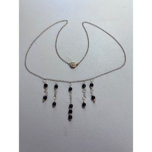 14KT Gold Filled Crystal Chandelier Necklace, Amethyst Swarovski Crystals